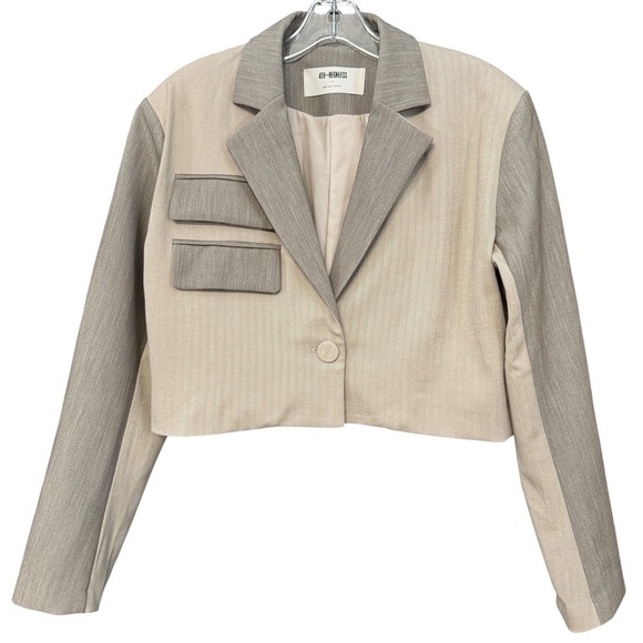 4th + Reckless Colorblock Cropped Blazer | Size S - Picture 1 of 6